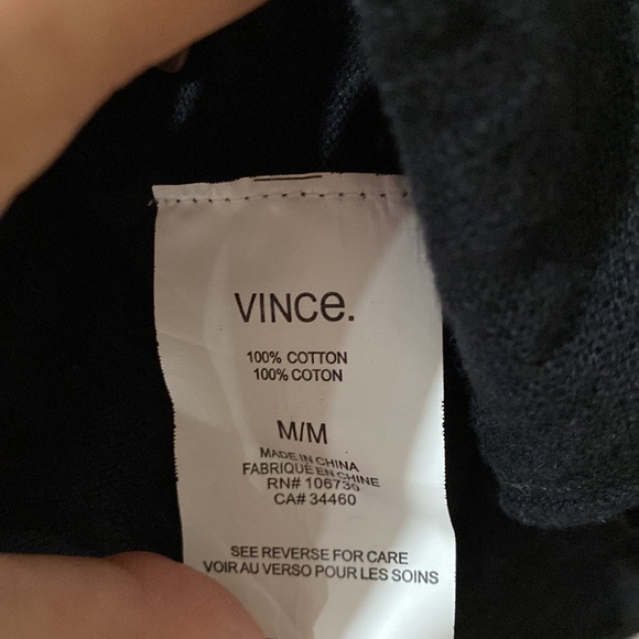 VINCE off-white grey gray black sweater M - Picture 3 of 4